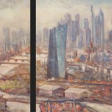 Frankfurt (Diptychon) 120 x 50 cm